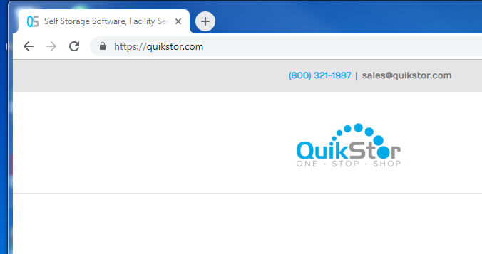 quikstor website with ssl lock example