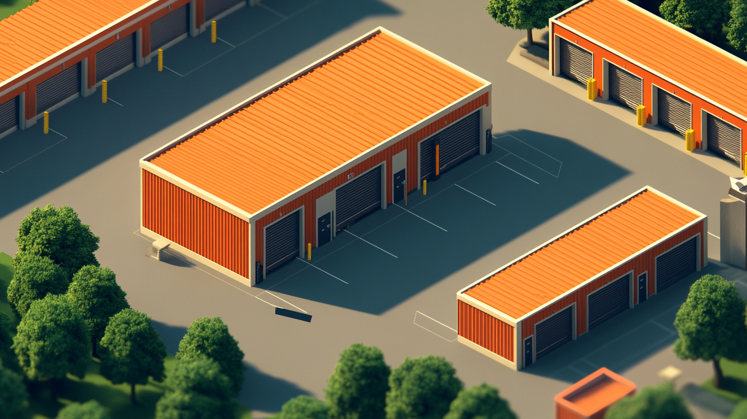 Illustration of a self storage facility